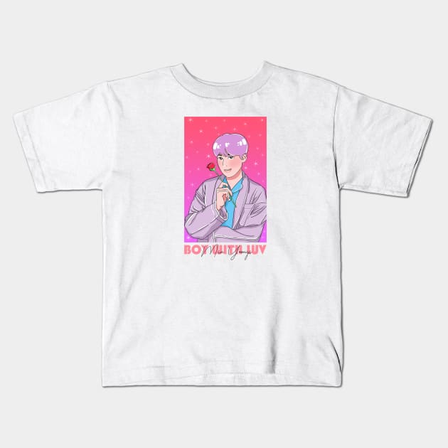 BTS - Min Yoongi Kids T-Shirt by Nuril_Anwari